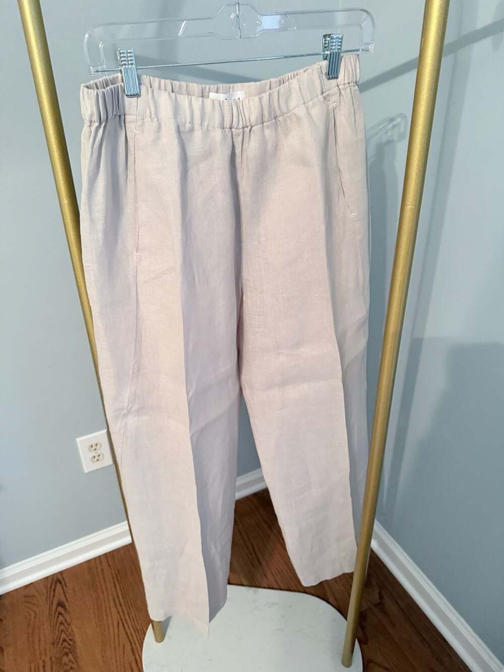 Velvet by Graham & Spencer 100% Linen Elastic Waist Pull-On Pants